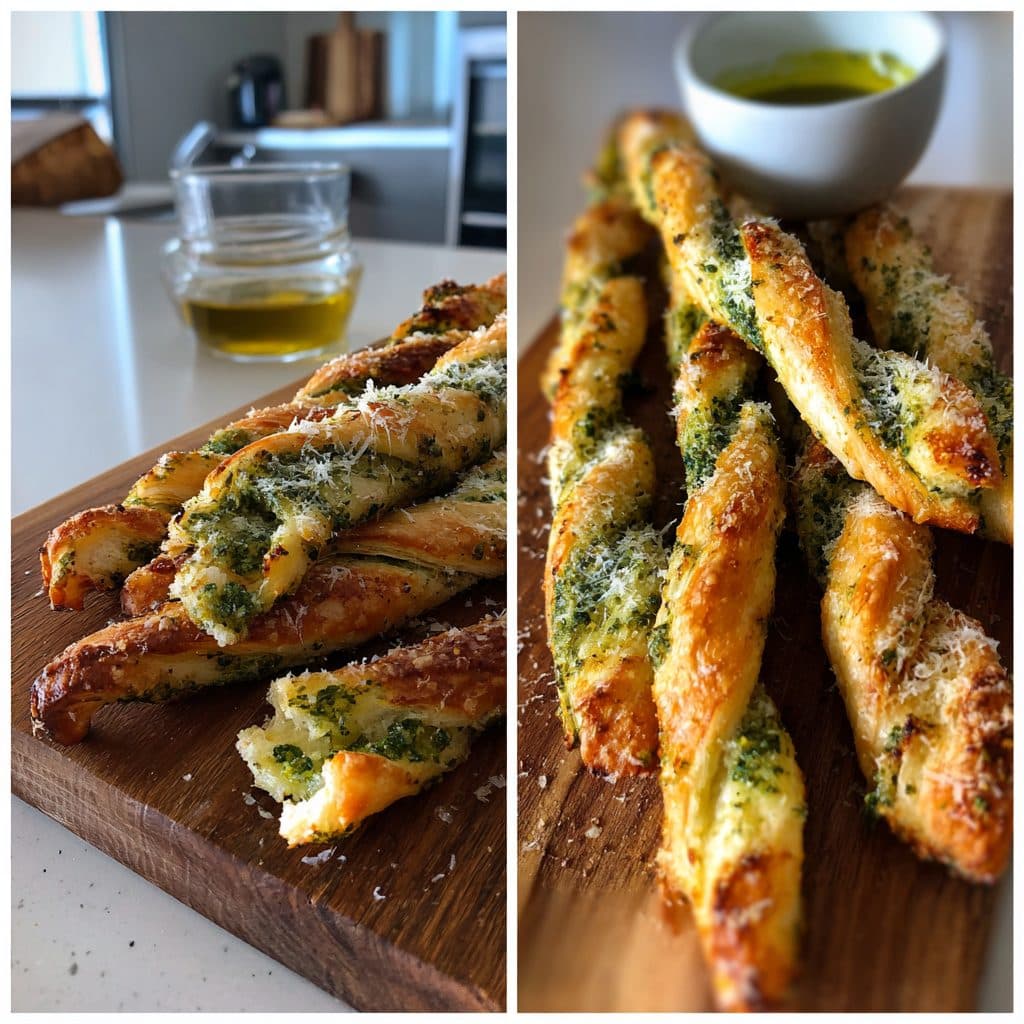 Bärlauch-Pesto-Brotstangen mit Parmesan