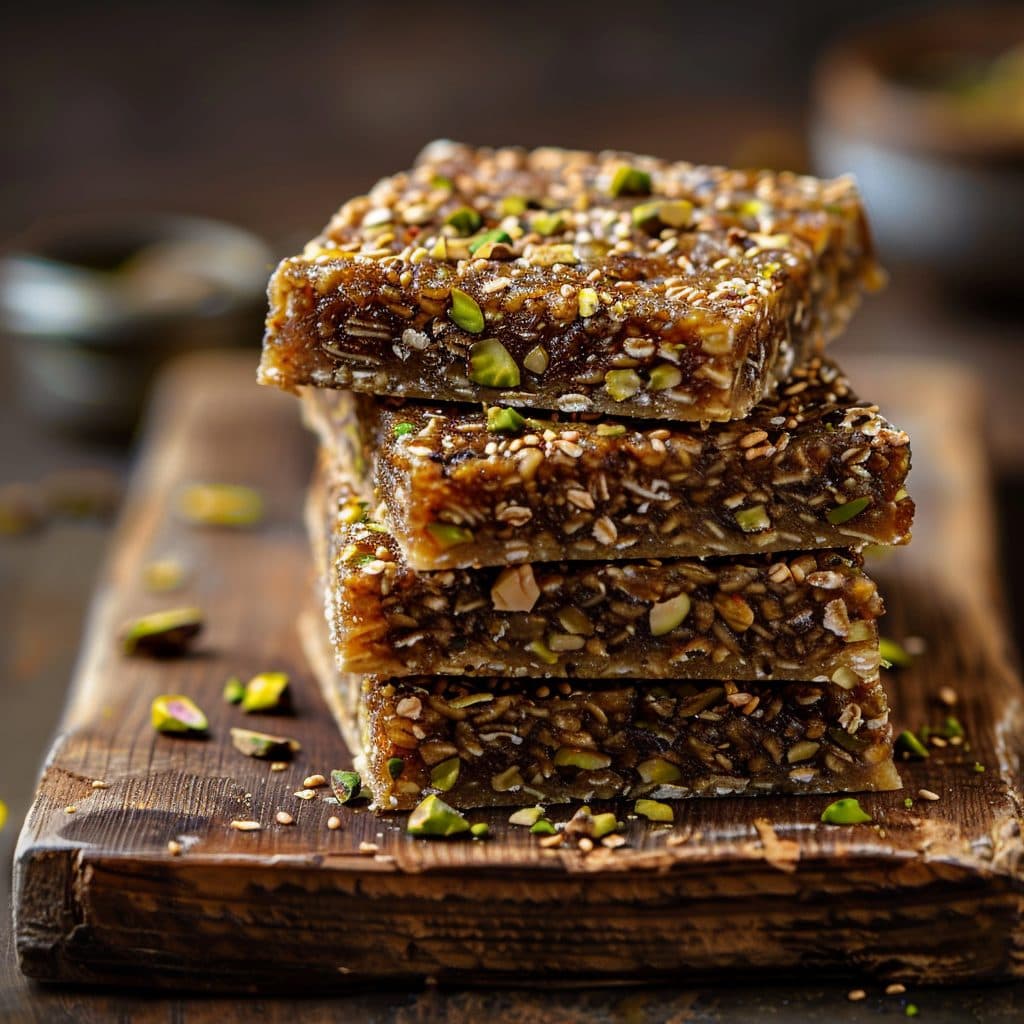 Berlin Halal Dattel-Haferflocken-Riegel mit Tahini und Kardamom