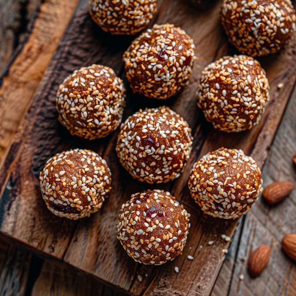 Berlin Halal Dattel-Sesam-Häppchen mit Mandeln