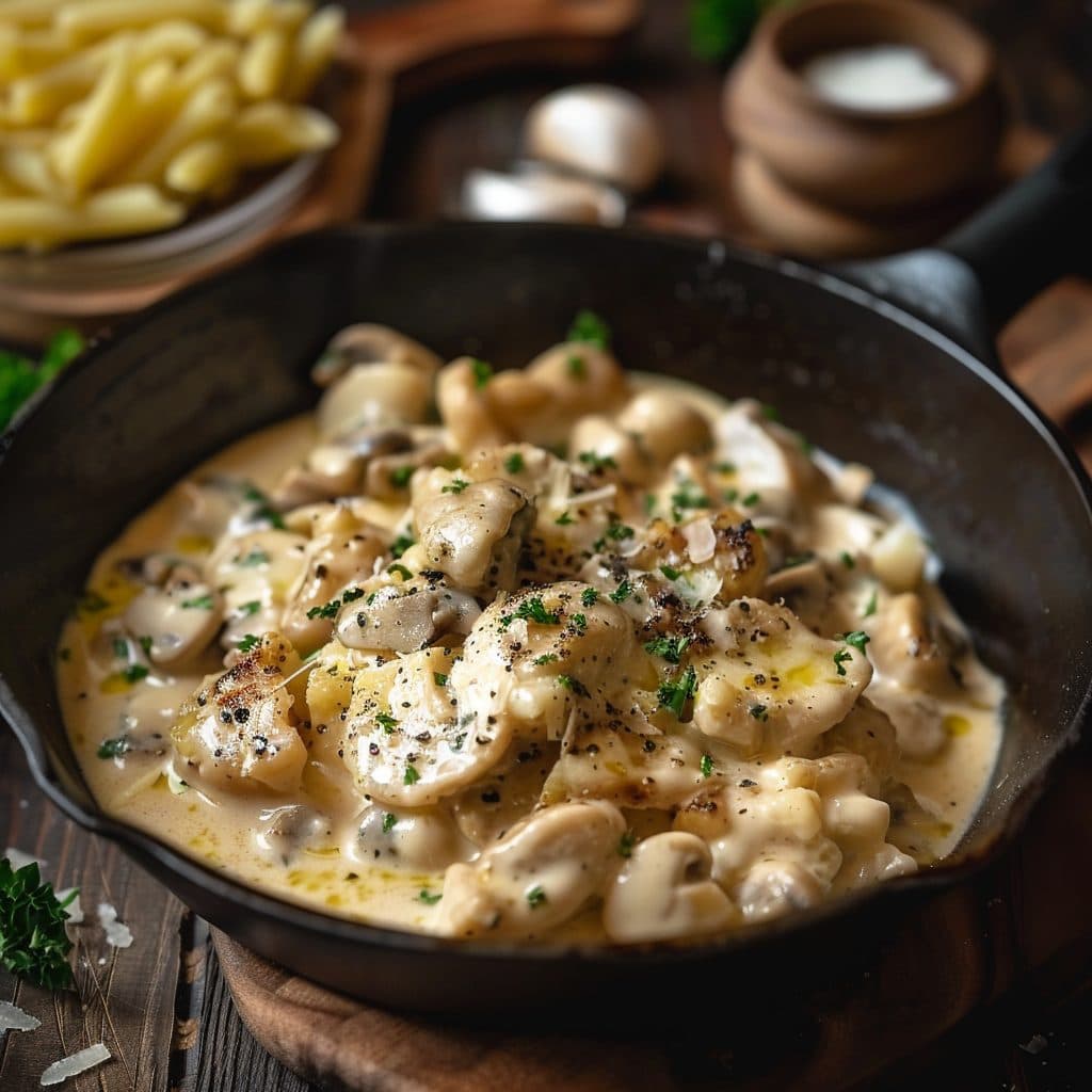Cremiges Knoblauch-Parmesan Hähnchen