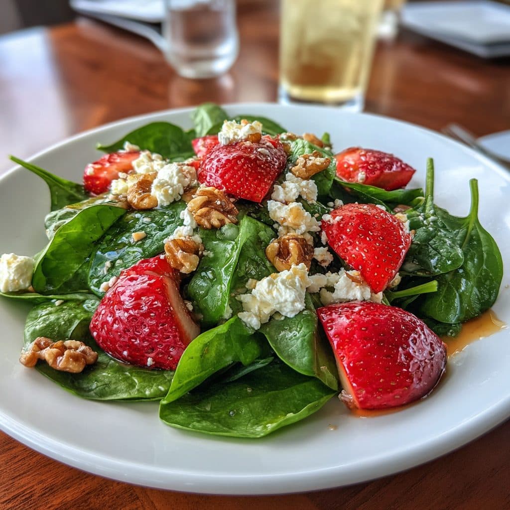 Erdbeer-Spinat-Salat