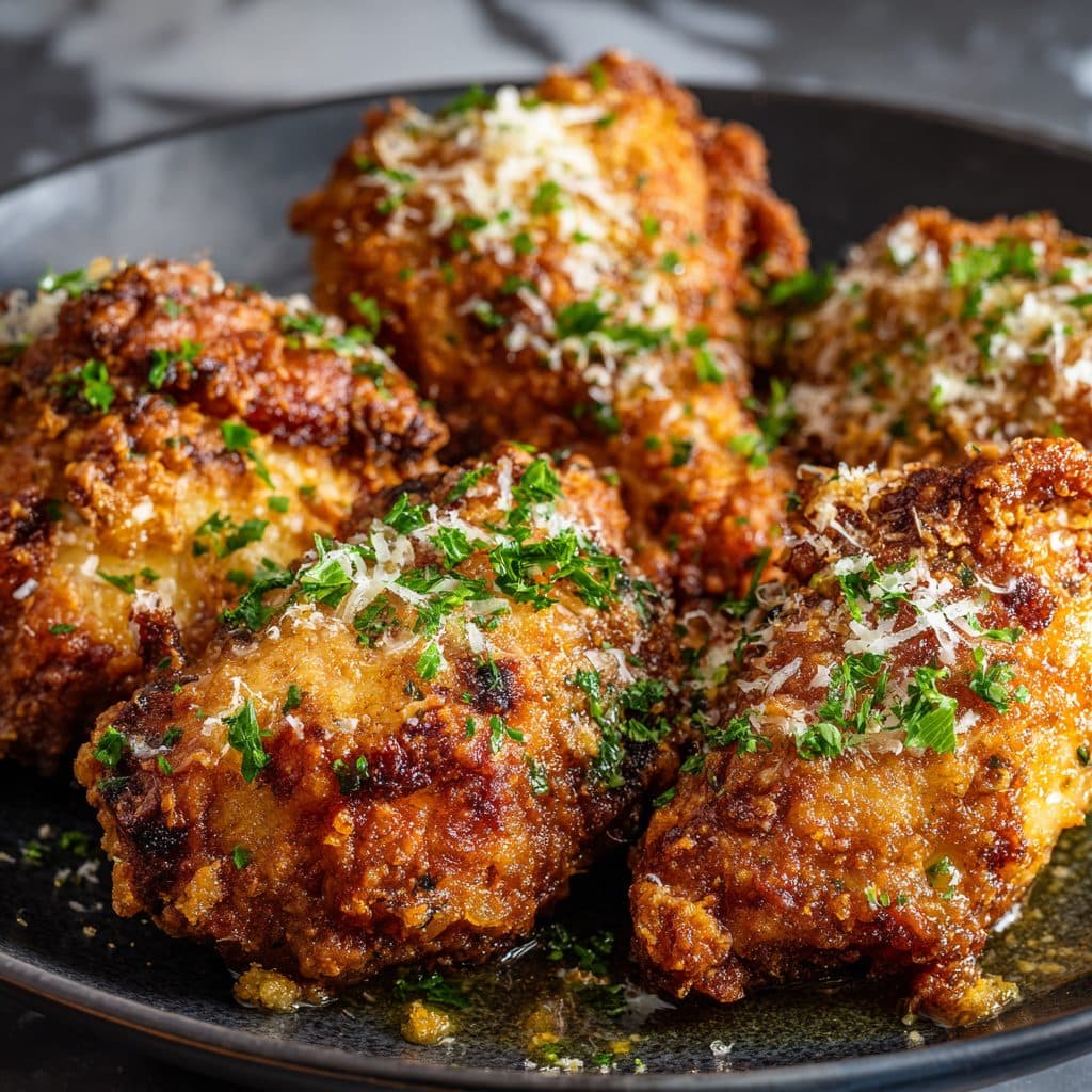 Garlic Parmesan Fried Chicken