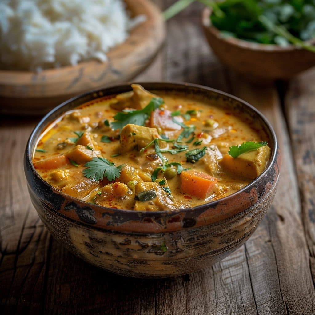 Hähnchen-Curry mit Kokosmilch