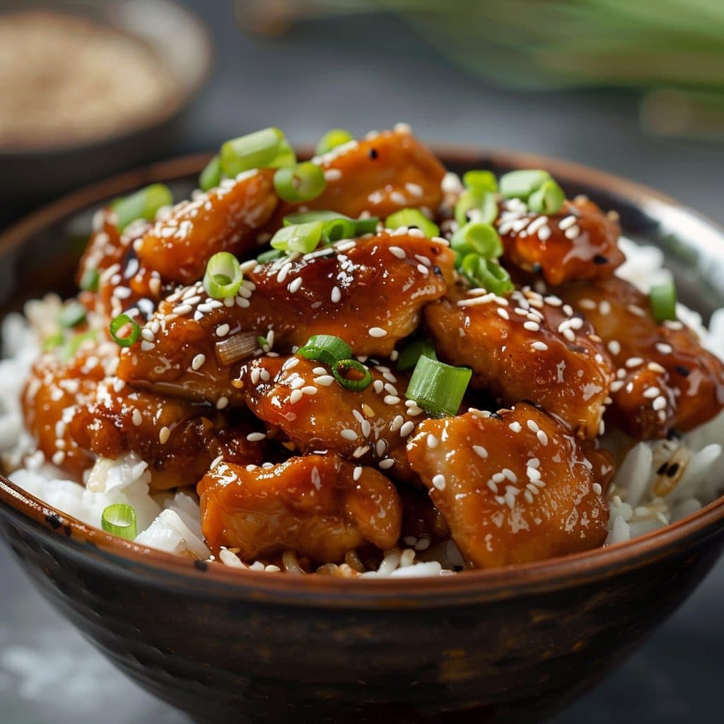 Hähnchen-Teriyaki mit Sesam