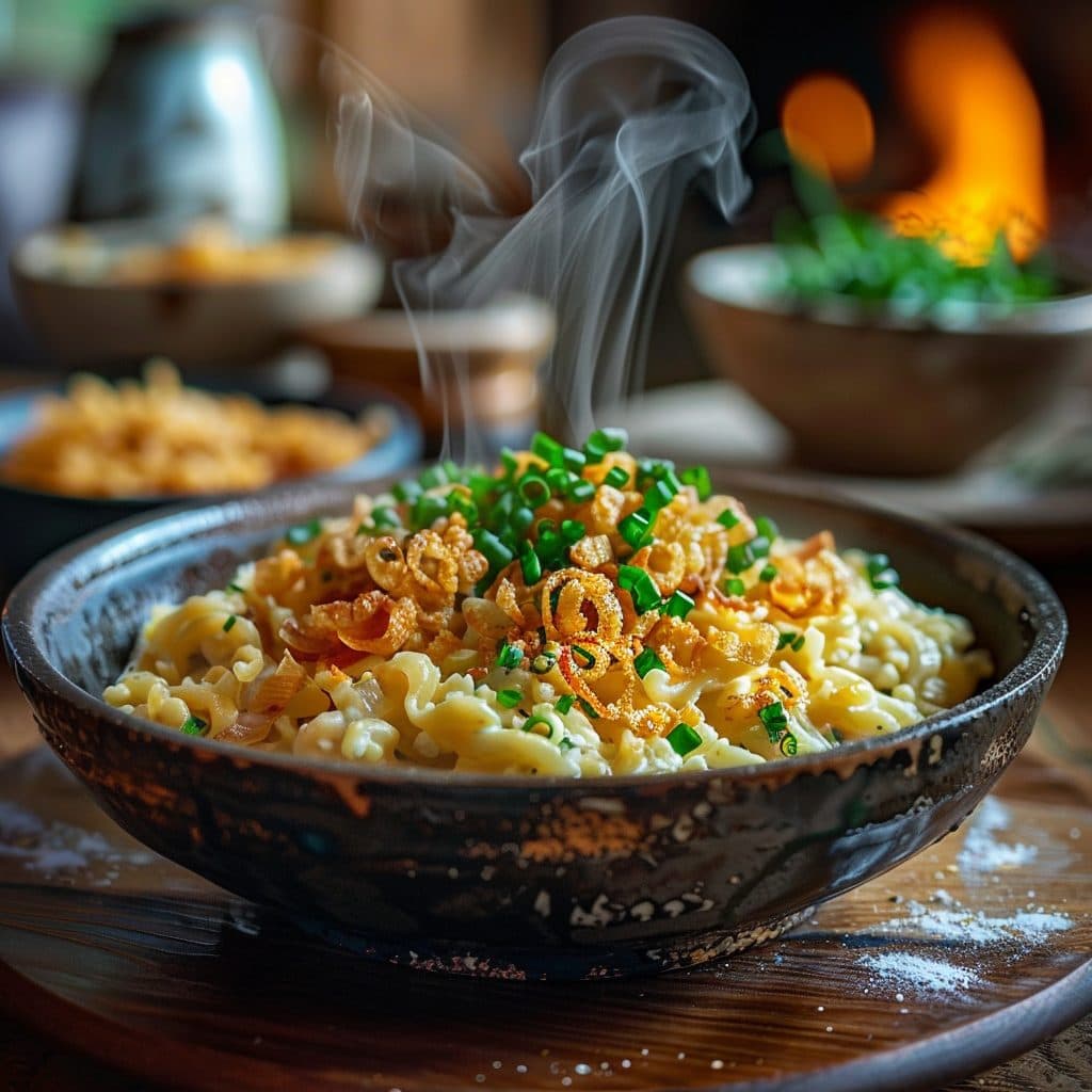 Käsespätzle mit Röstzwiebeln