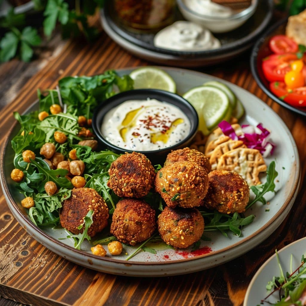 Knusprige Falafel mit Tahini-Sauce