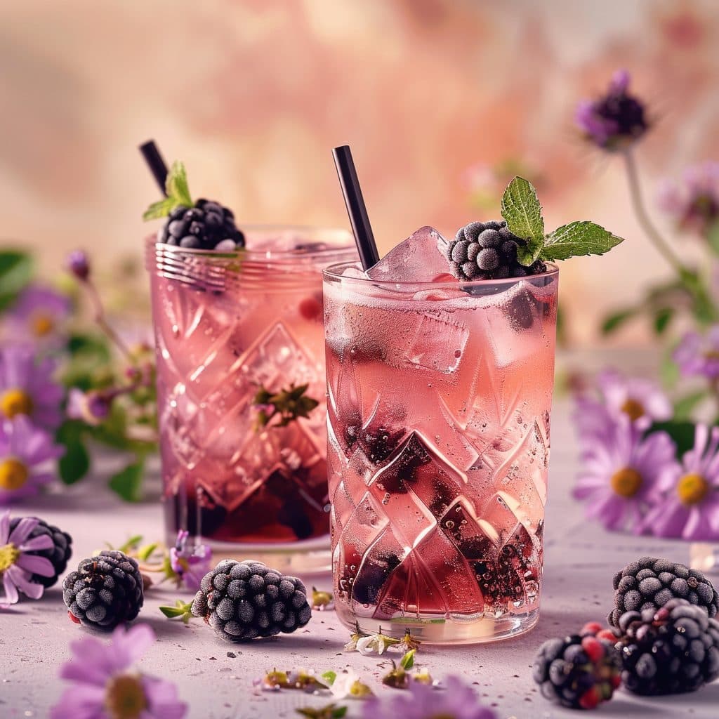 Lavendel-Brombeer Botanical Spritz (Alkoholfrei)