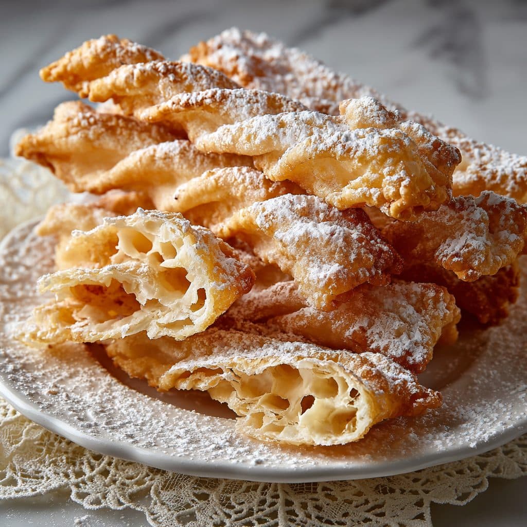 Polnische Faworki (Chruściki / Engelsflügel)
