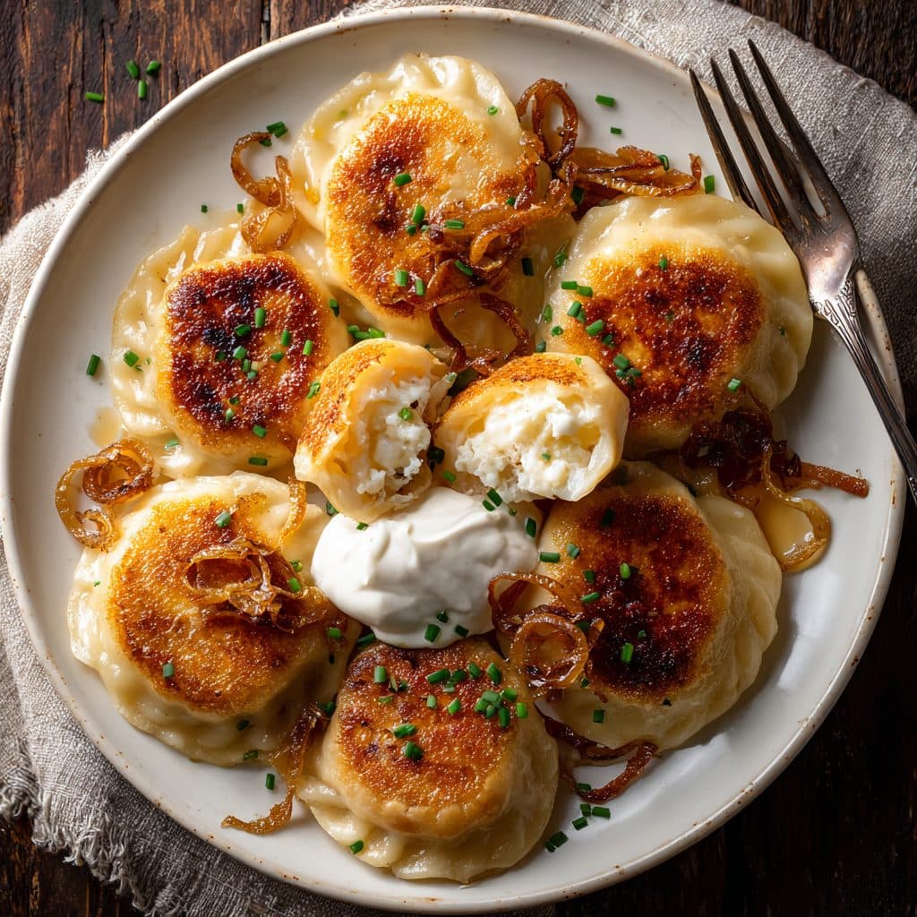 Polnische Pierogi (Gefüllte Teigtaschen)