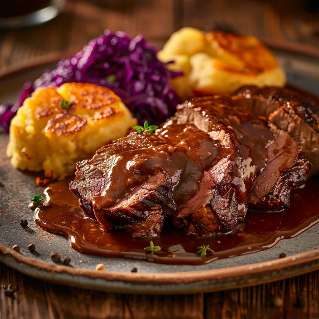 Rheinischer Rindersauerbraten (Wein- und Schweinefleischfrei)