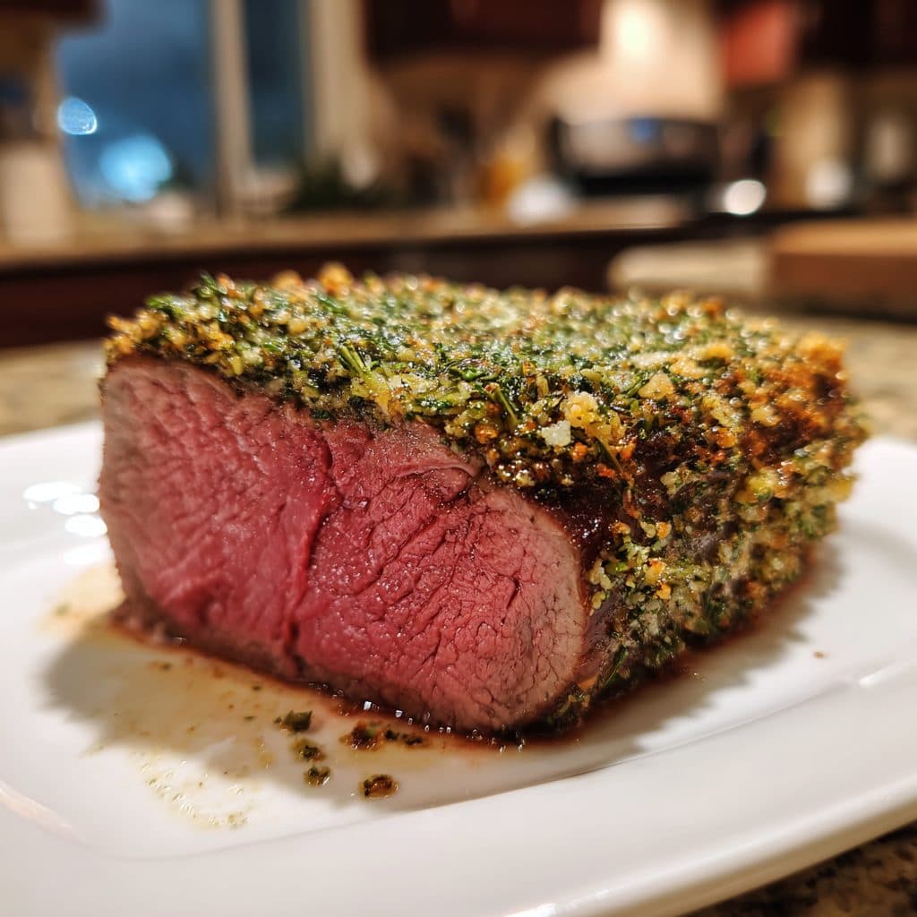Rinderfilet mit Kräuterkruste zum Valentinstag