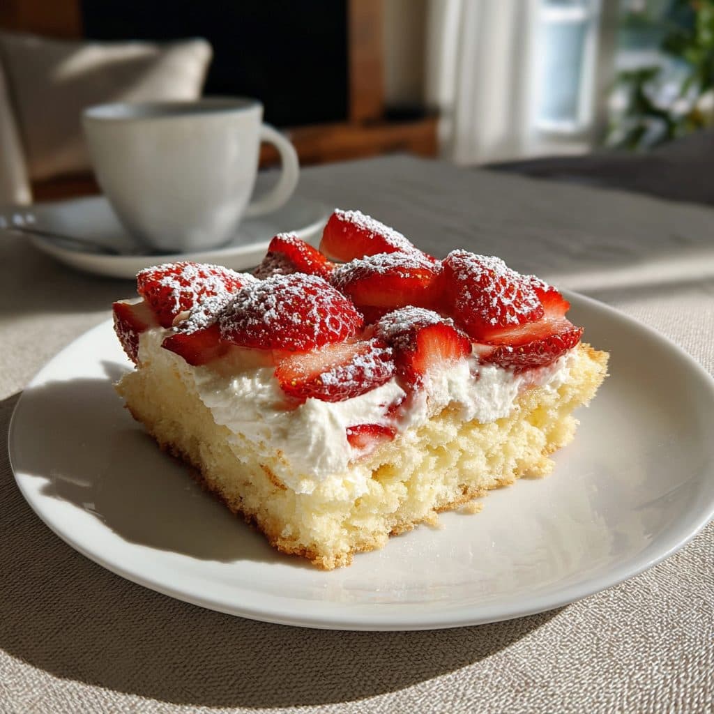 Schneller Erdbeer-Joghurt-Kuchen vom Blech