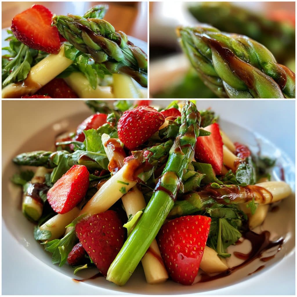 Spargel-Erdbeer-Salat mit Balsamico-Dressing