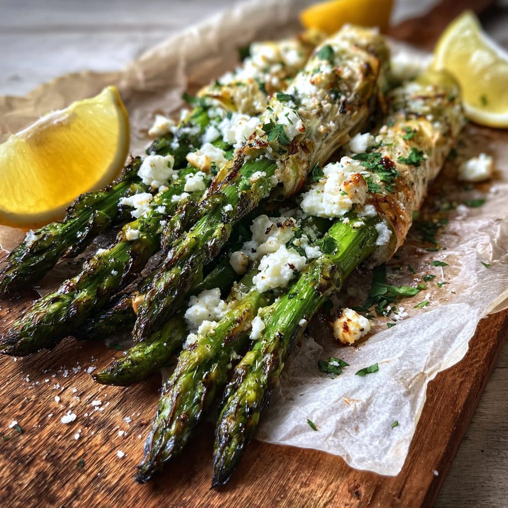 Spargel-Feta-Päckchen aus dem Ofen