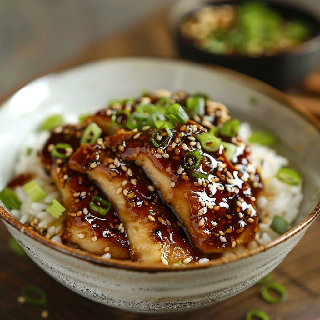 Süß-würziges Teriyaki-Hähnchen mit Sesam