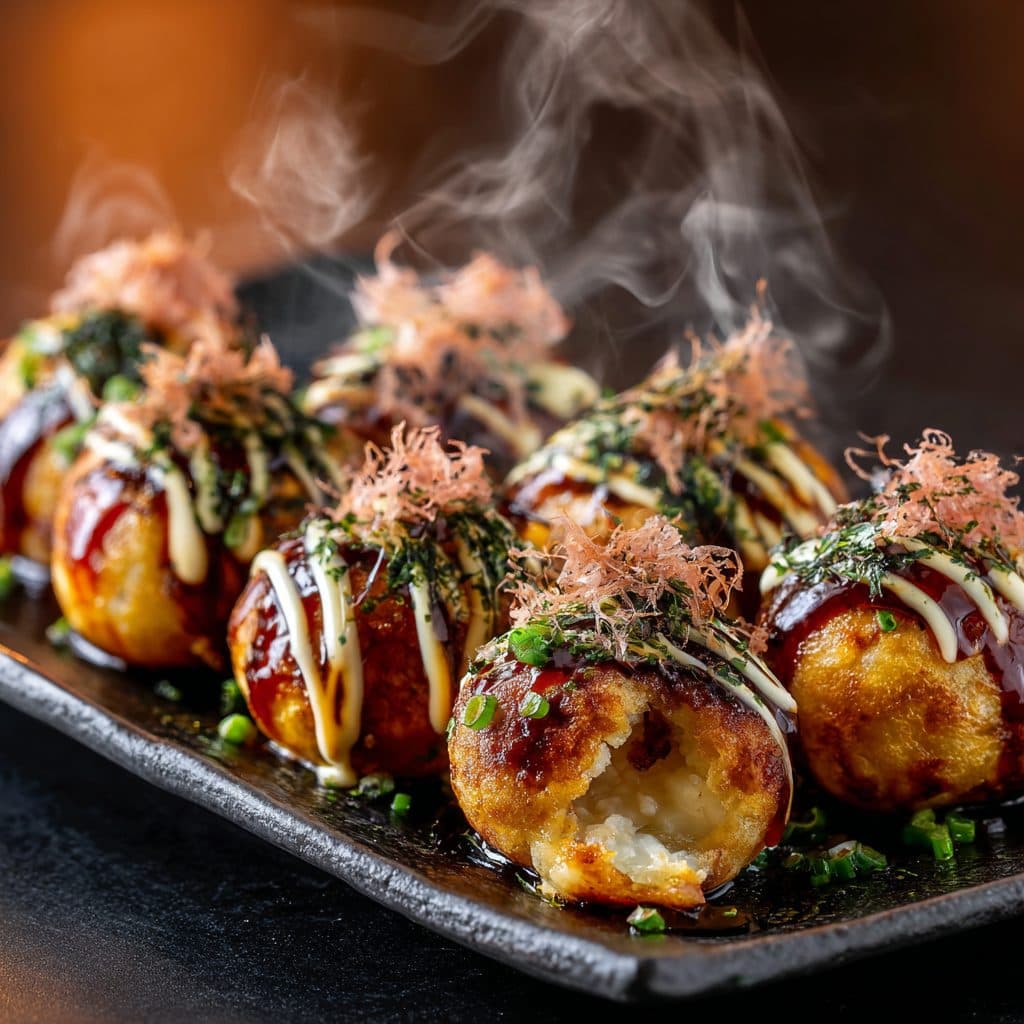 Takoyaki (Japanische Oktopus-Bällchen)