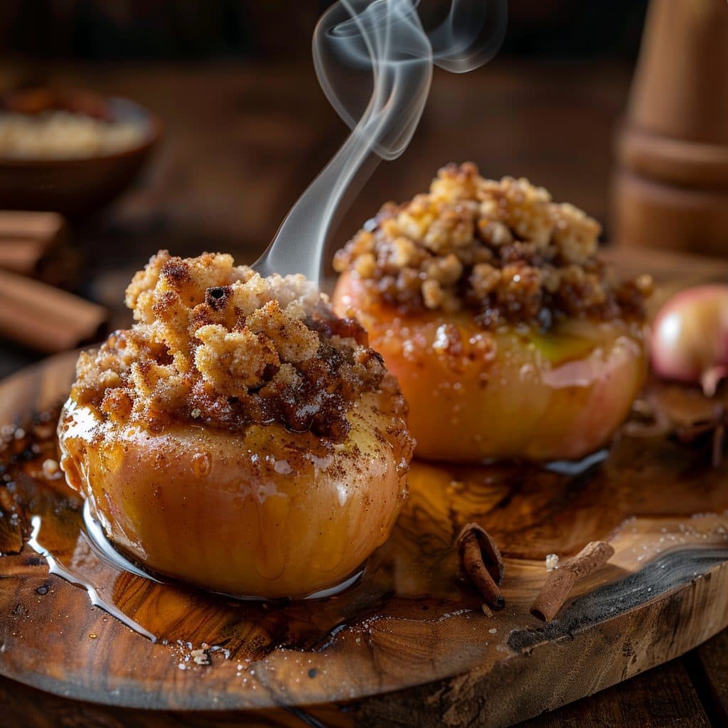 Gebackene Äpfel mit Zimtstreuseln